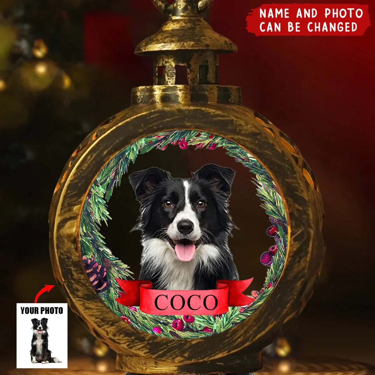 Custom Photo Your Furry Friend Always Lights Up Your Day - Dog & Cat Personalized Candlelight Lantern Ornament - Image 3