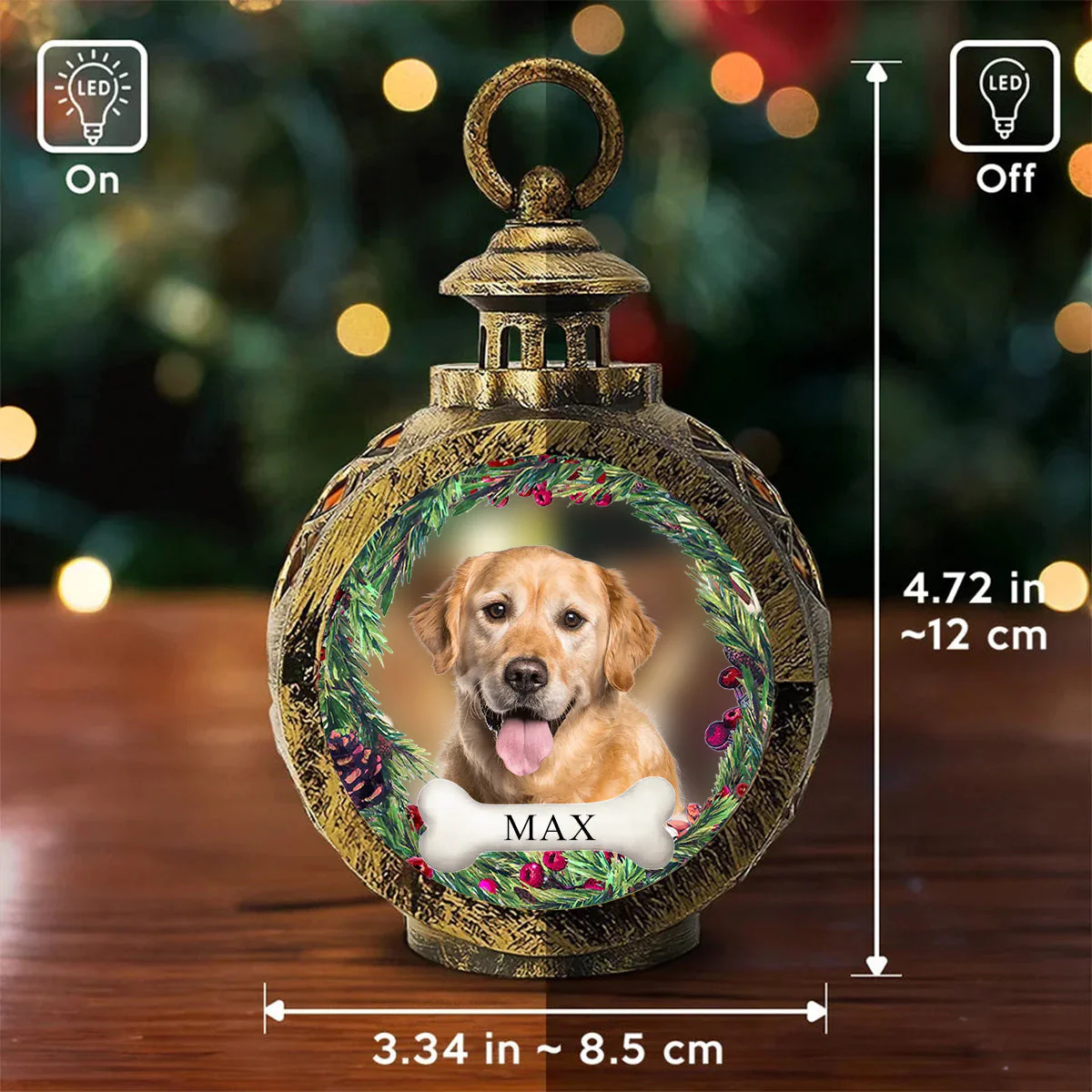 Custom Photo Your Furry Friend Always Lights Up Your Day - Dog & Cat Personalized Candlelight Lantern Ornament - Image 6