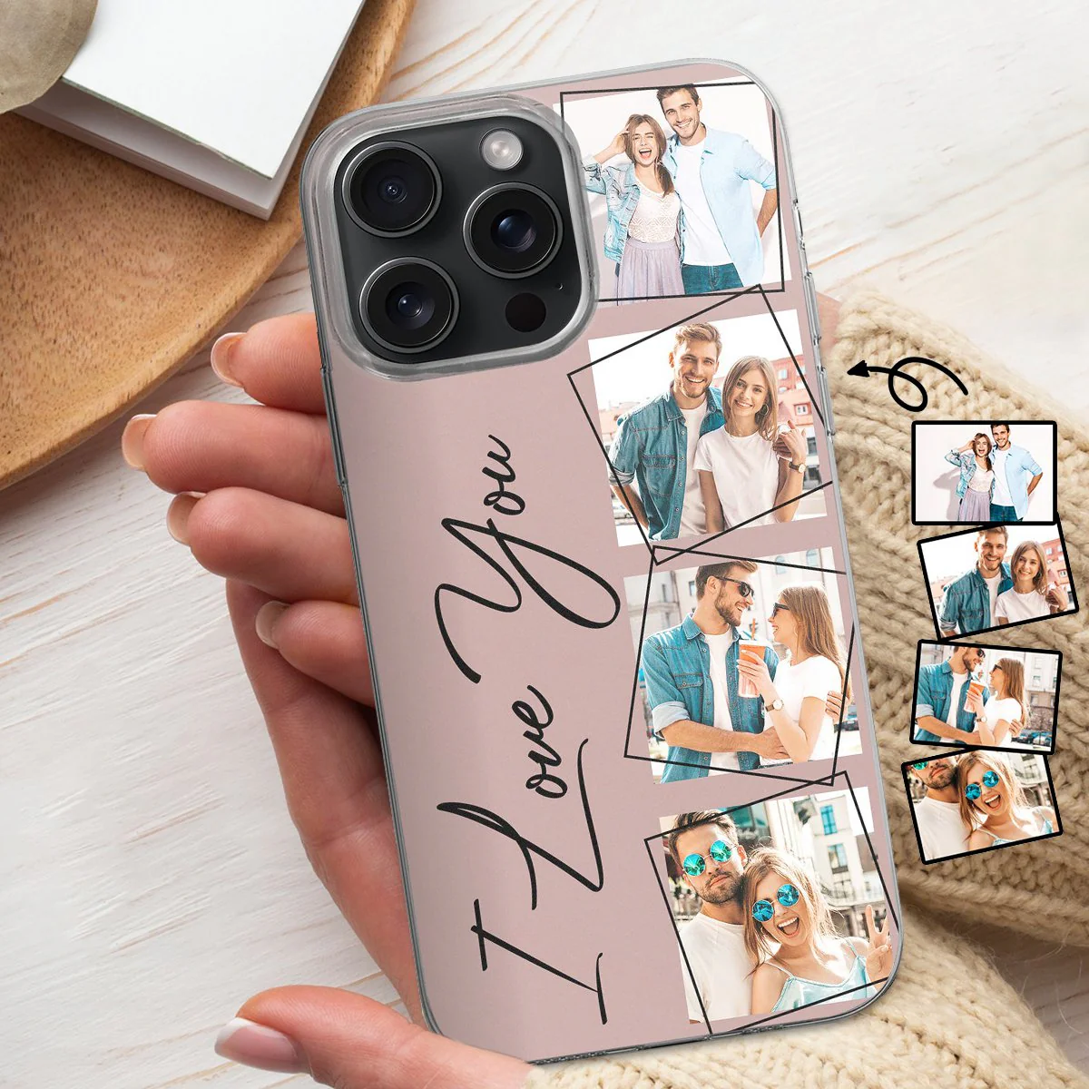 Custom Photo Your Loved Ones - Personalized Clear Phone Case-Gift For Couples, Family BFF Best Friends, Besties - Image 4