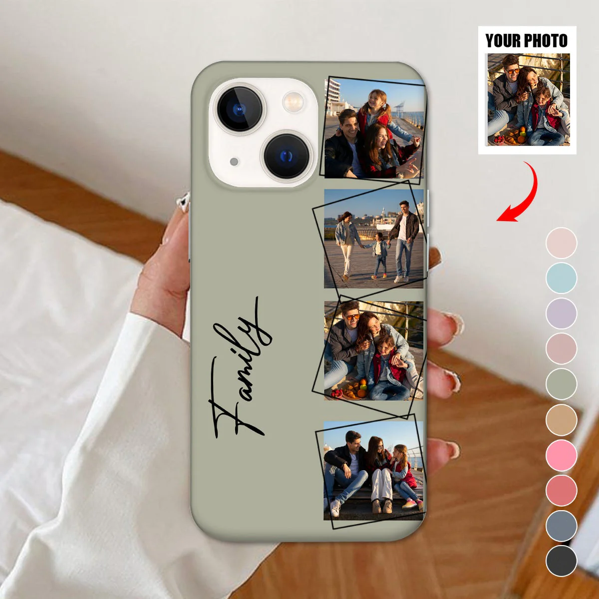 Custom Photo Your Loved Ones - Personalized Clear Phone Case-Gift For Couples, Family BFF Best Friends, Besties - Image 6