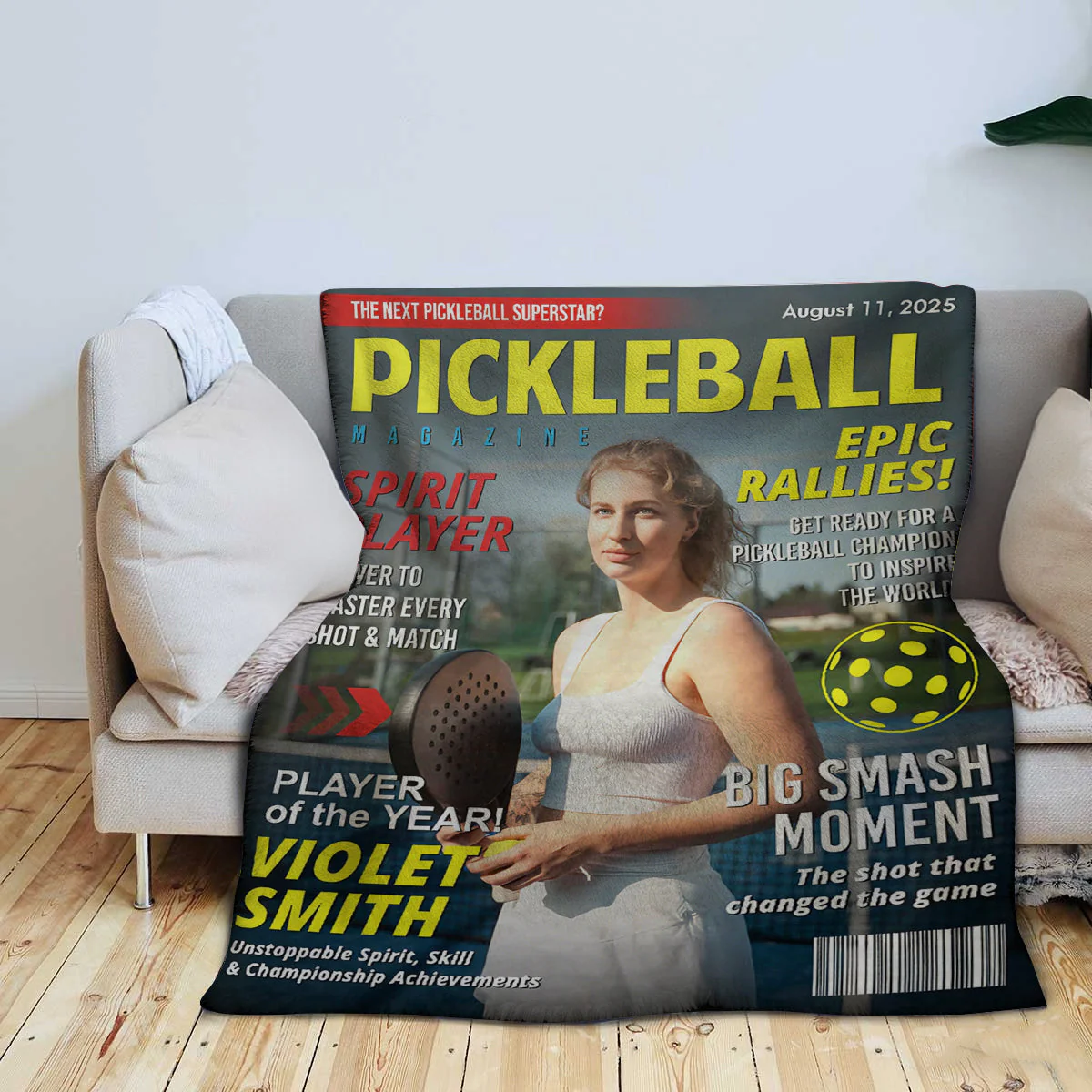 Custom Pickleball Magazine Cover, Pickleball Lover Gift, Unique Pickleball Wall Art, Pickleball Gift - Image 3