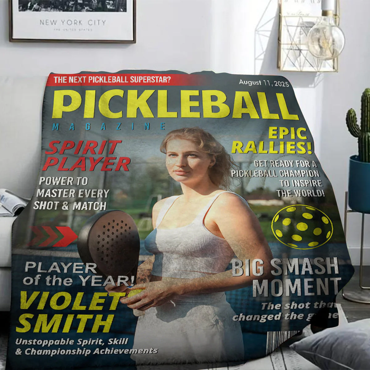 Custom Pickleball Magazine Cover, Pickleball Lover Gift, Unique Pickleball Wall Art, Pickleball Gift - Image 4