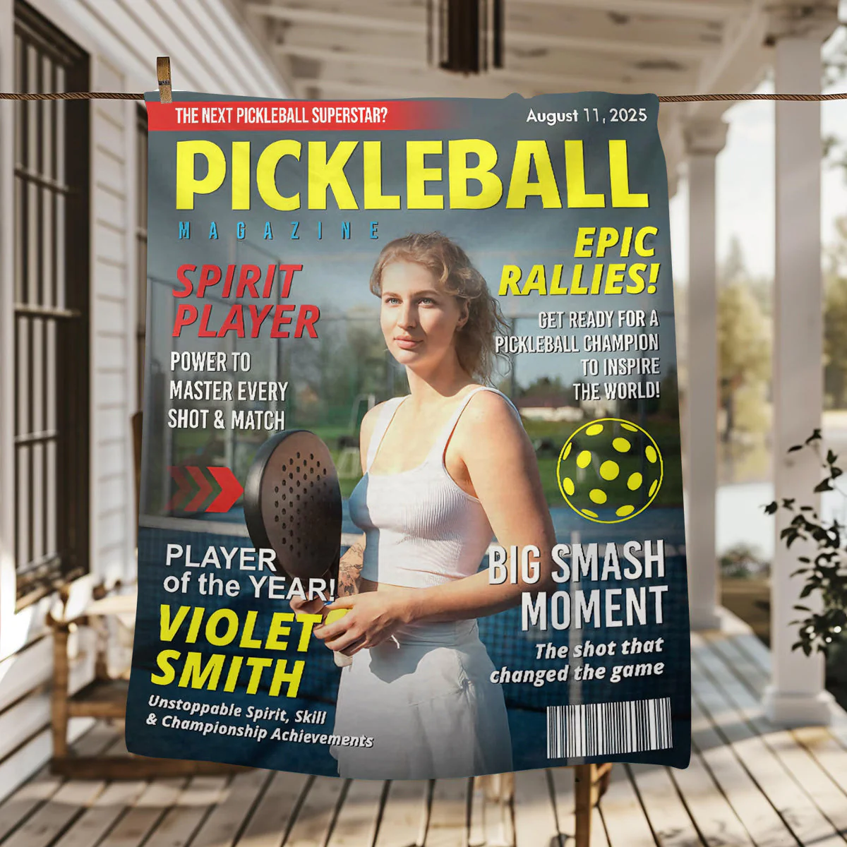 Custom Pickleball Magazine Cover, Pickleball Lover Gift, Unique Pickleball Wall Art, Pickleball Gift - Image 5