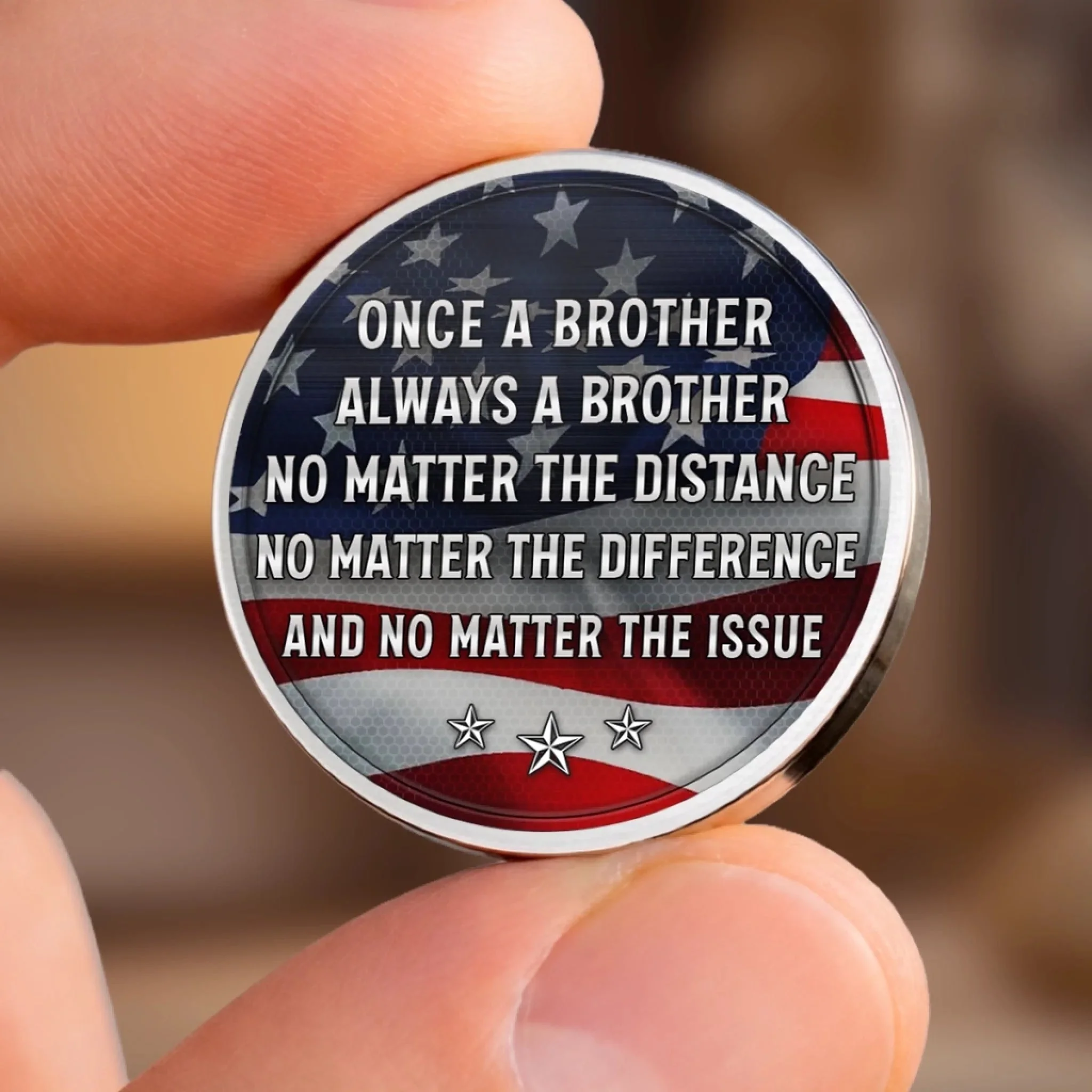 Custom Pocket Hug - Personalized America 250th Anniversary Gifts For Brother - Image 3