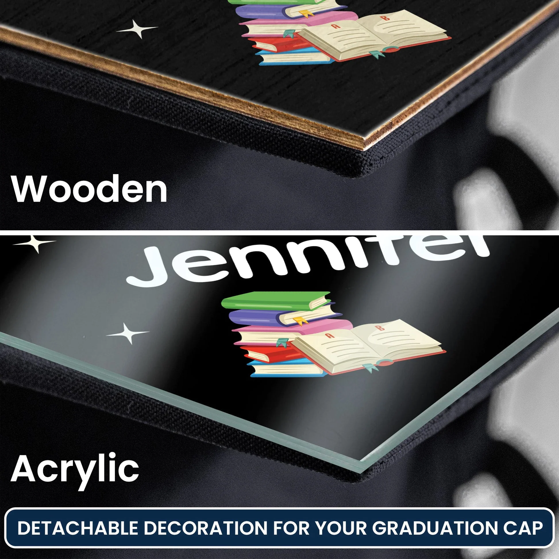 Custom Preschool Kindergarten Graduation - Personalized Graduation Cap Topper - Image 5