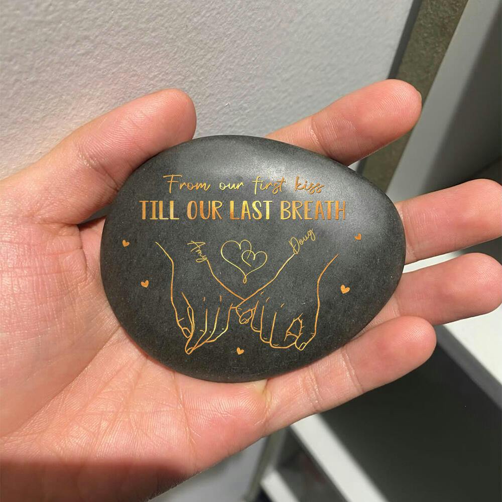 Custom Printed Rock - Personalized Anniversary Wedding Gifts For Husband And Wife, Him And Her - Image 5