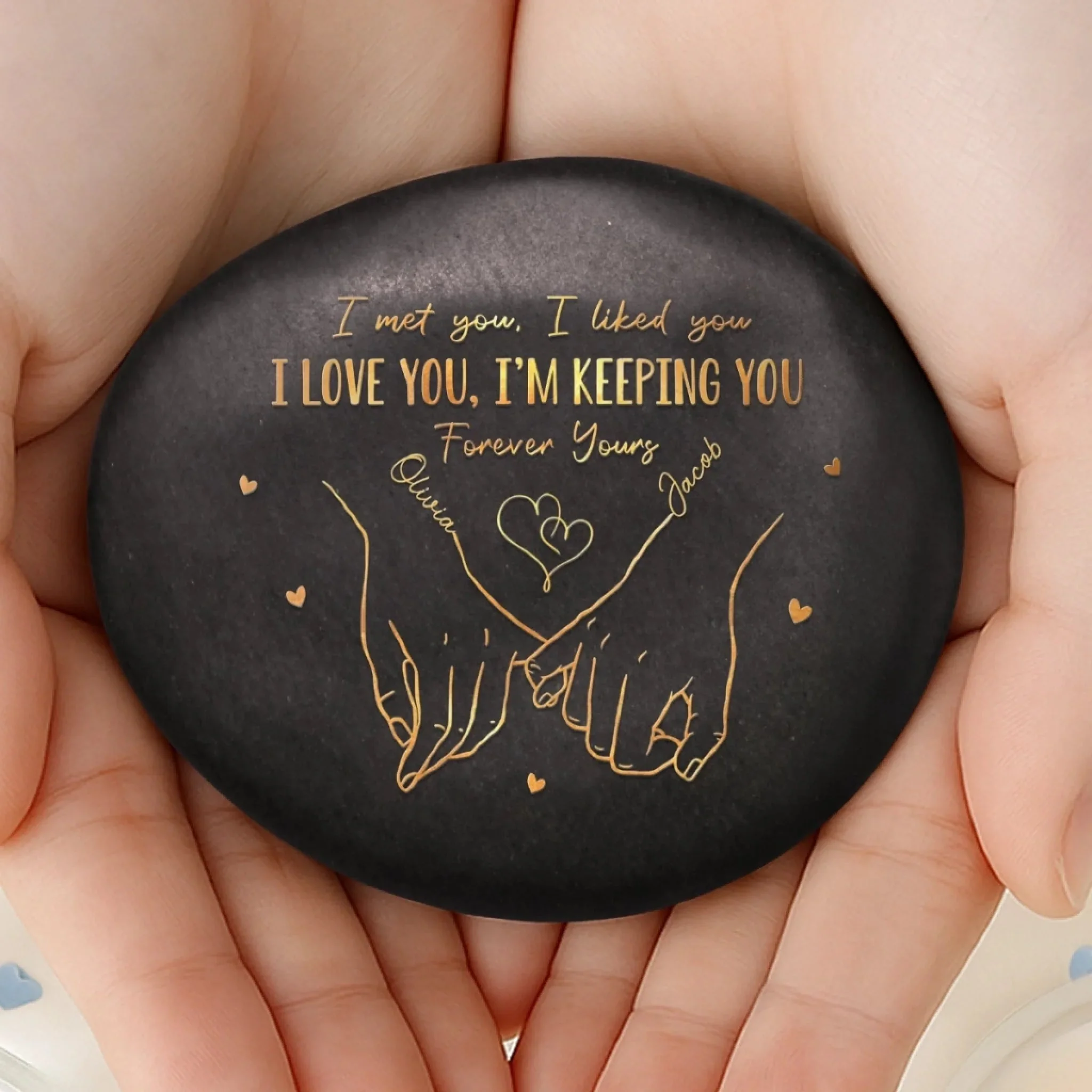Custom Printed Rock - Personalized Anniversary Wedding Gifts For Husband And Wife, Him And Her - Image 6
