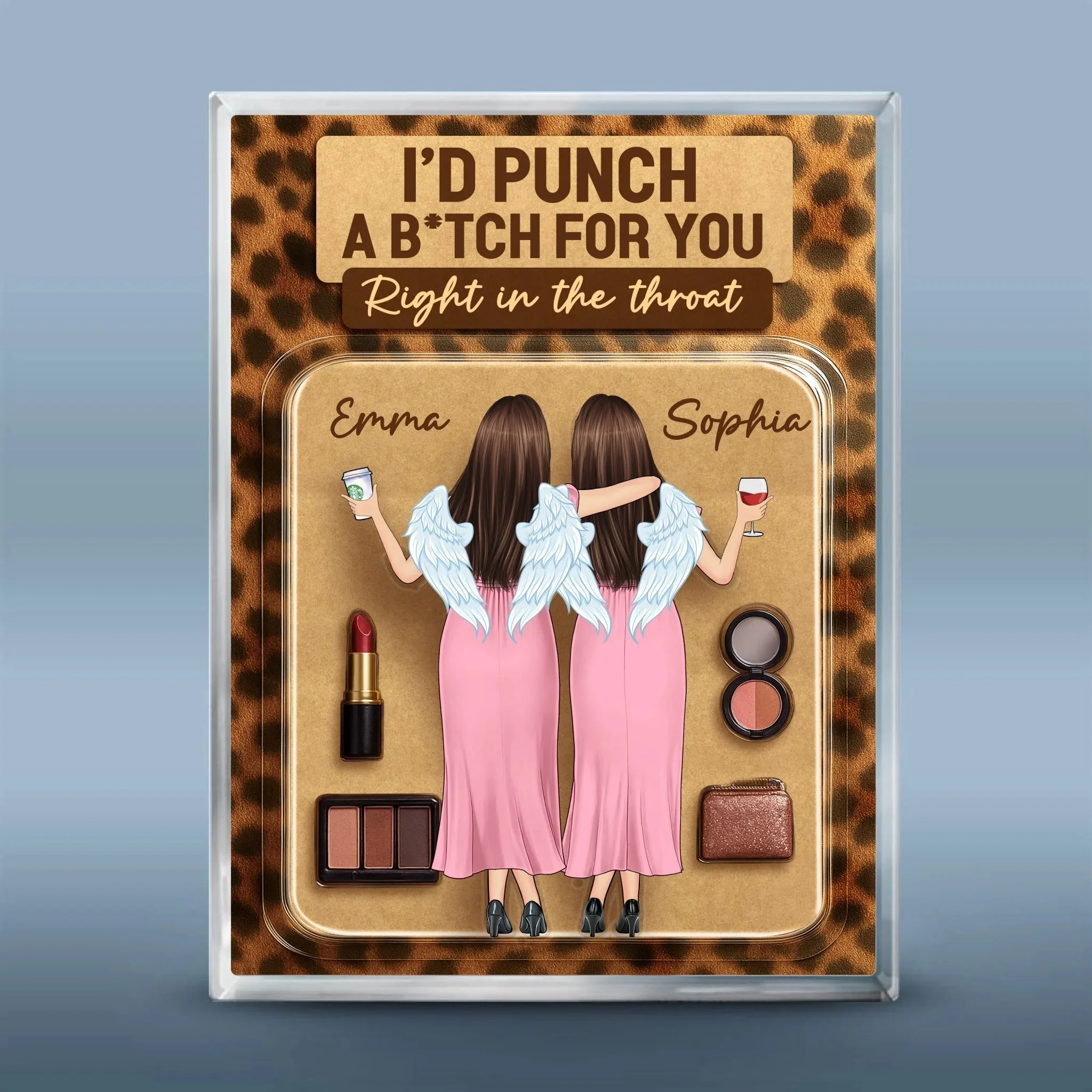 Custom Rectangle Shaped Acrylic Plaque - Personalized Best Friend Birthday Gifts - Image 3