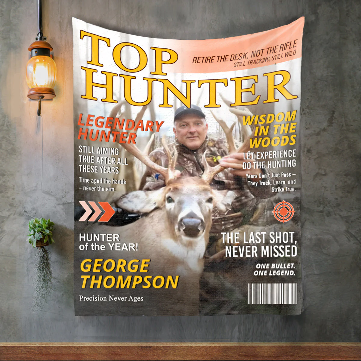 Custom Retirement Hunting Magazine Cover Blanket, Gifts for Retired Hunters, Hunting Dad Gift, Grandpa Hunting Gift - Image 4