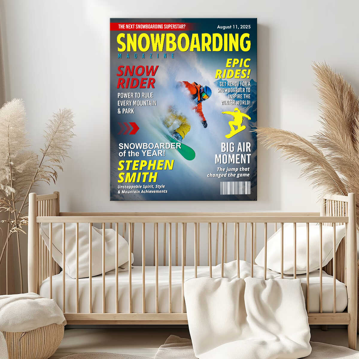 Custom Snowboarding Magazine Cover – Snowboard Gift, Gift for Snowboard Lovers - Image 4
