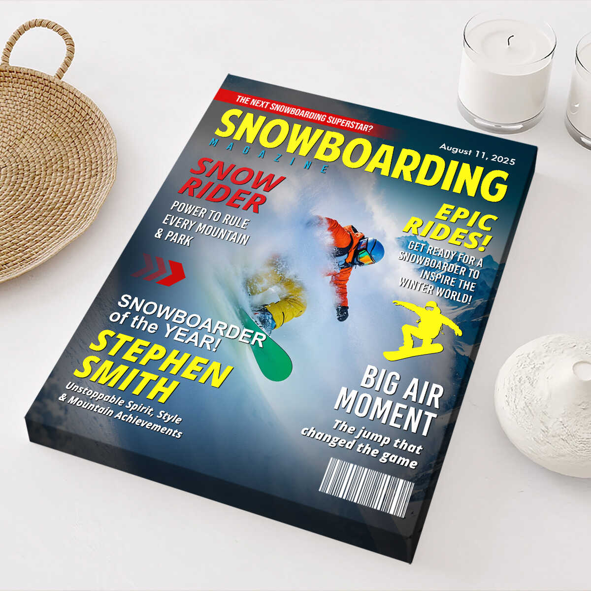 Custom Snowboarding Magazine Cover – Snowboard Gift, Gift for Snowboard Lovers - Image 5