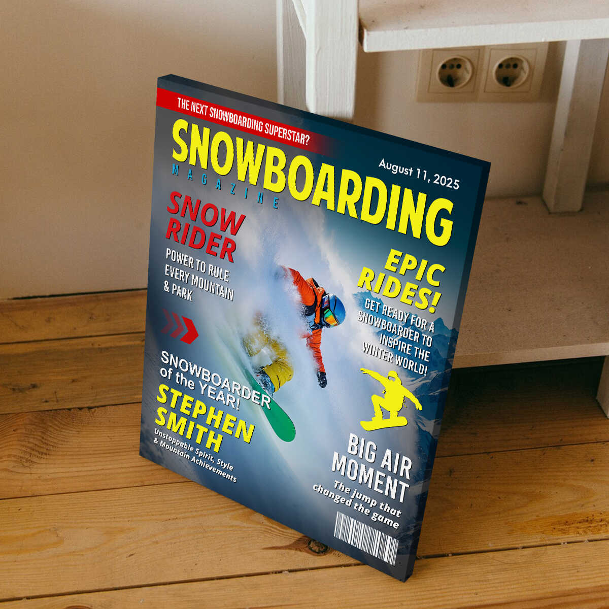 Custom Snowboarding Magazine Cover – Snowboard Gift, Gift for Snowboard Lovers - Image 6