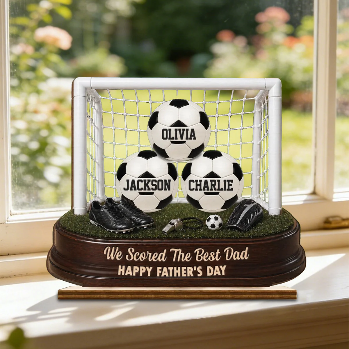 Custom Soccer World Cup Wooden Plaque - Personalized Father's Day Gifts For Dad, Grandpa, Soccer Lovers, Sports Fans, Sports Lovers - Game Day, Dad Day - Image 4