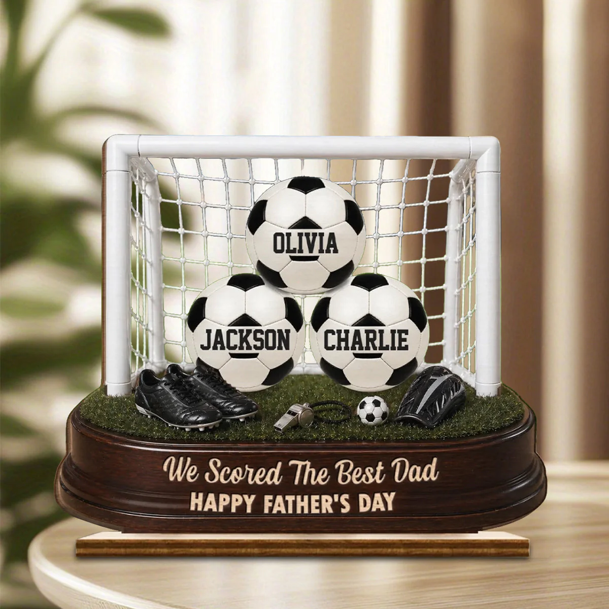 Custom Soccer World Cup Wooden Plaque - Personalized Father's Day Gifts For Dad, Grandpa, Soccer Lovers, Sports Fans, Sports Lovers - Game Day, Dad Day - Image 5