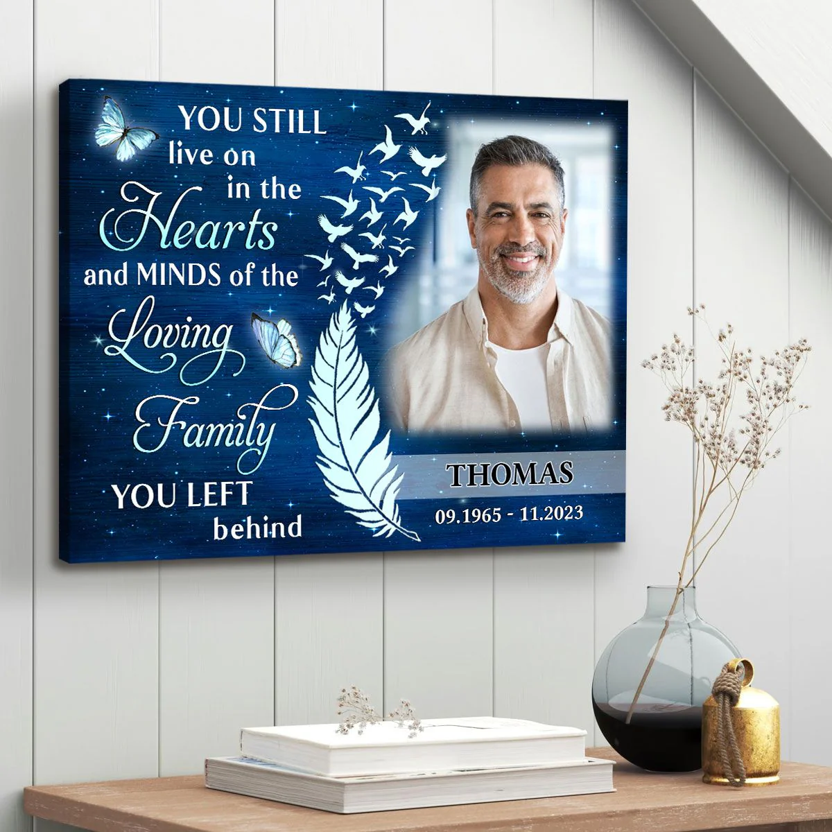 Custom Sympathy Gift for Loss of Loved Ones Personalized Memorial Canvas/Poster - Image 6