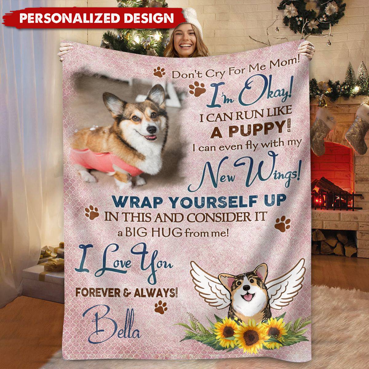 Custom Unique Pet Loss Blanket Dog Remembrance Sympathy Gift For Dog Lovers - Image 2