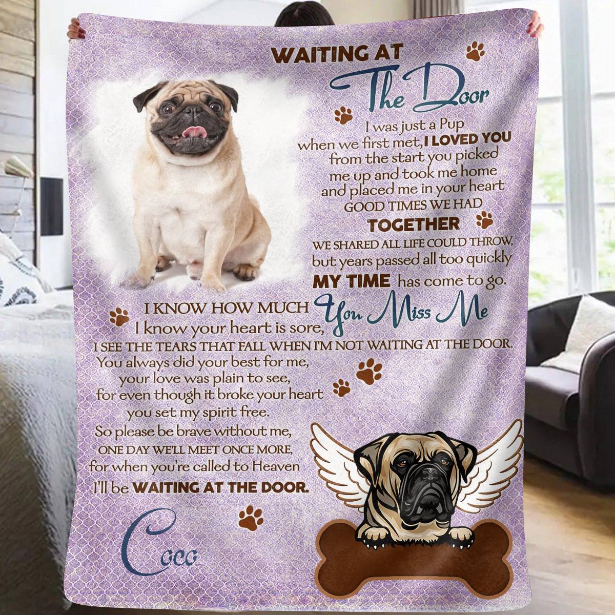 Custom Unique Pet Loss Blanket Dog Remembrance Sympathy Gift For Dog Lovers - Image 3