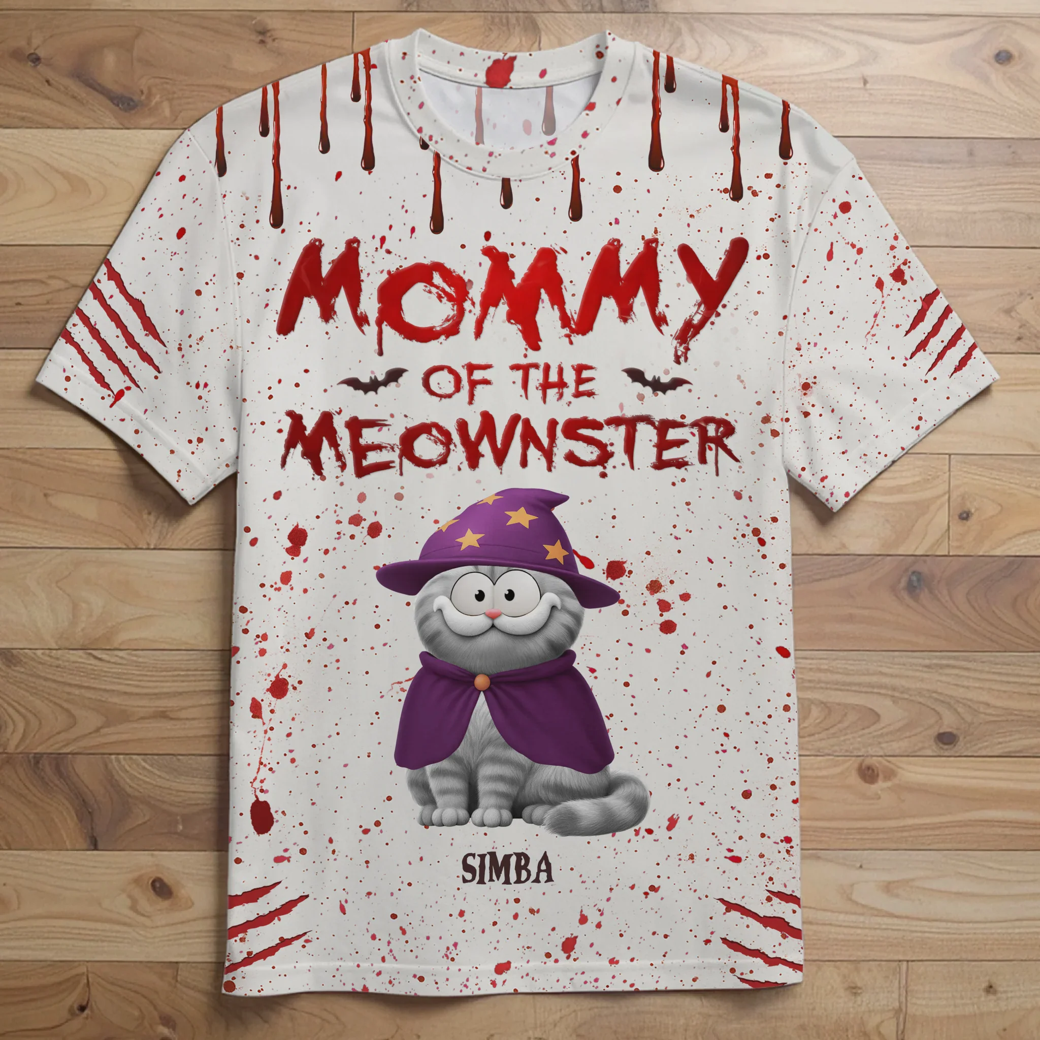 Custom Unisex T-shirt - Personalized Halloween Birthday Gifts For Cat Lovers, Cat Mom And Dad - Image 5