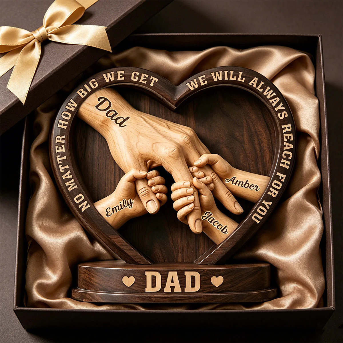 Custom Wooden Plaque - Personalized Father's Day Birthday Gifts For Dad, Grandpa - Crafted With Love - Image 2
