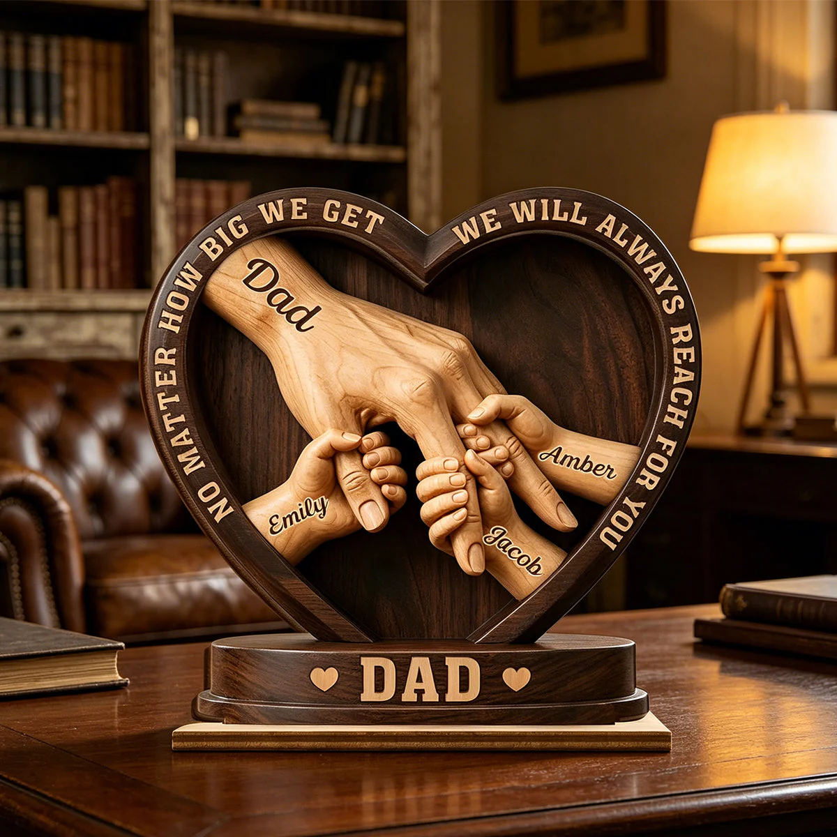 Custom Wooden Plaque - Personalized Father's Day Birthday Gifts For Dad, Grandpa - Crafted With Love - Image 3