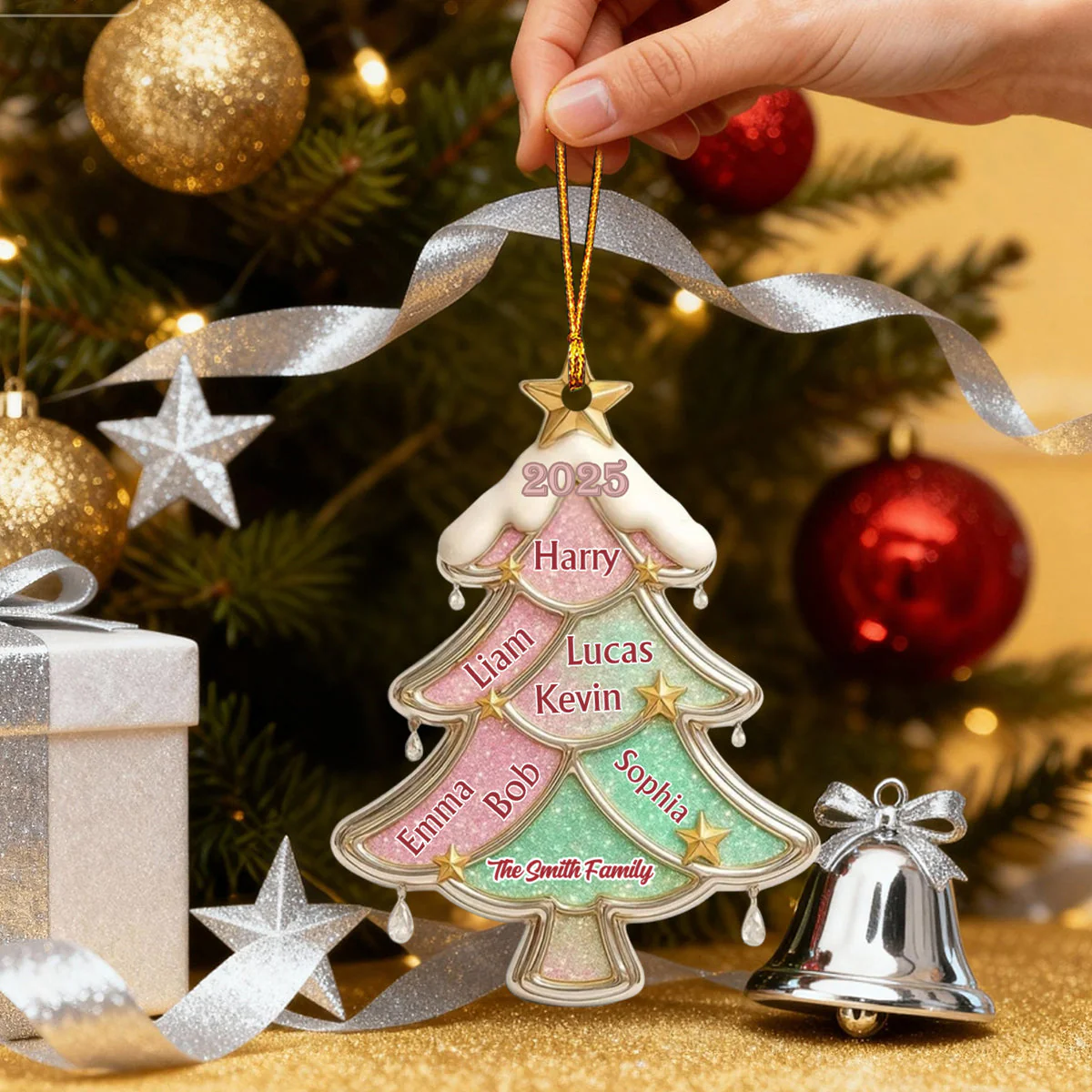 Customized Family Christmas Tree Ornament,Personalized Christmas Gift For Family - Image 4