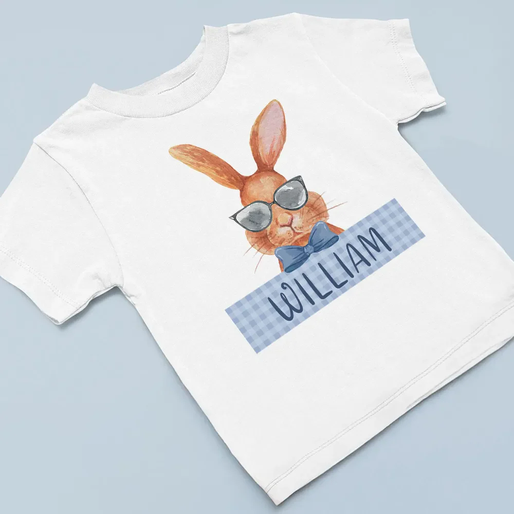 Cute Easter Bunny Custom Name Gift For Baby Personalized Baby Shirt Baby Onesie - Image 2