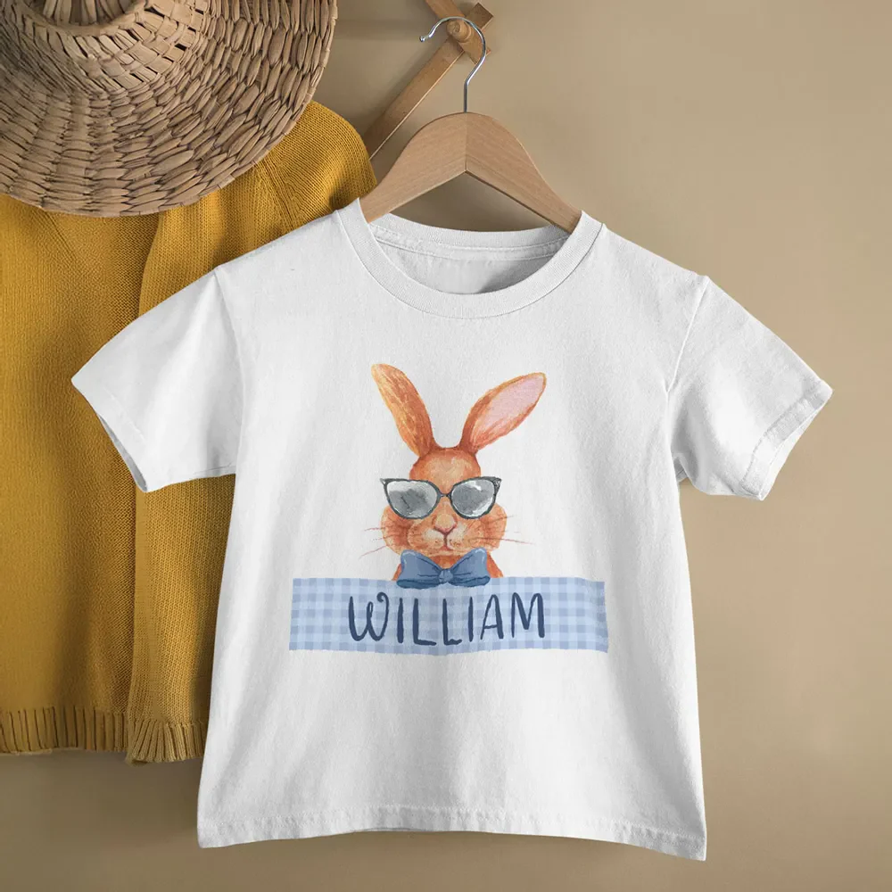 Cute Easter Bunny Custom Name Gift For Baby Personalized Baby Shirt Baby Onesie - Image 4