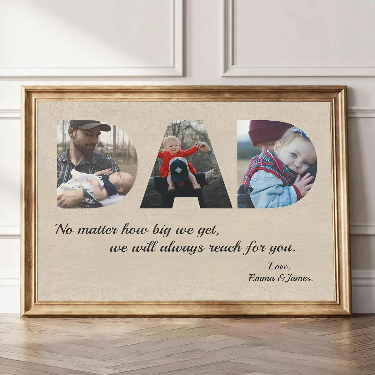 DAD Custom 3 Photo Canvas Gift-Father’s Day Gifts - Image 2