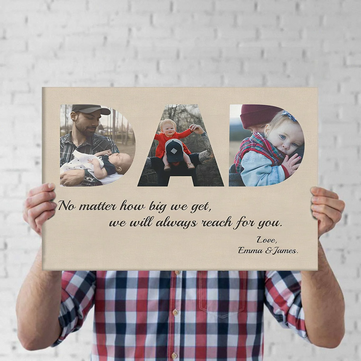 DAD Custom 3 Photo Canvas Gift-Father’s Day Gifts - Image 4