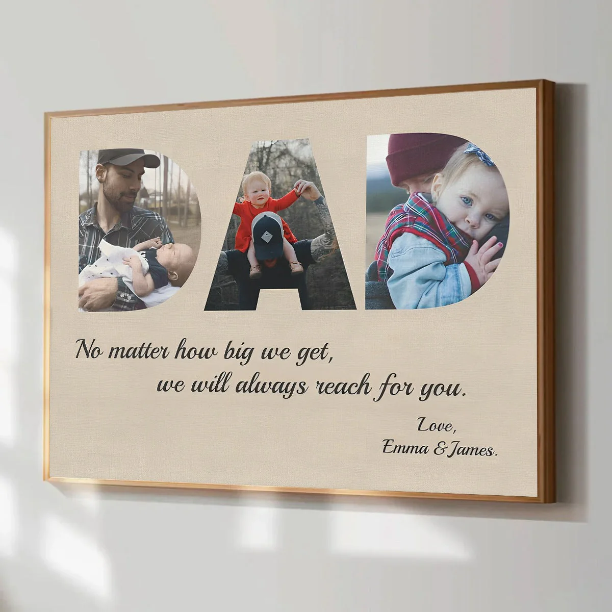 DAD Custom 3 Photo Canvas Gift-Father’s Day Gifts - Image 5