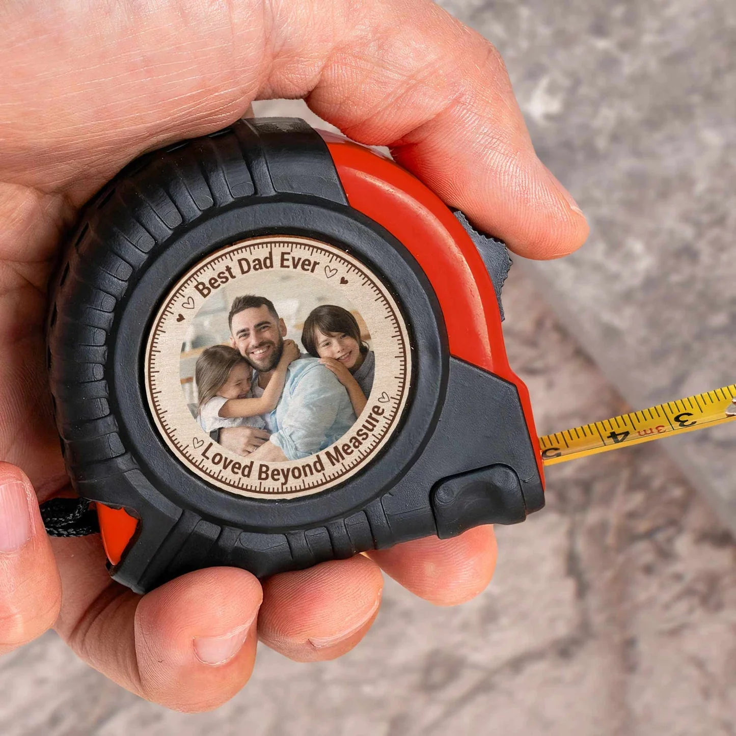 Dad, Grandpa Loved Beyond Measure - Personalized Photo Tape Measure - Image 2