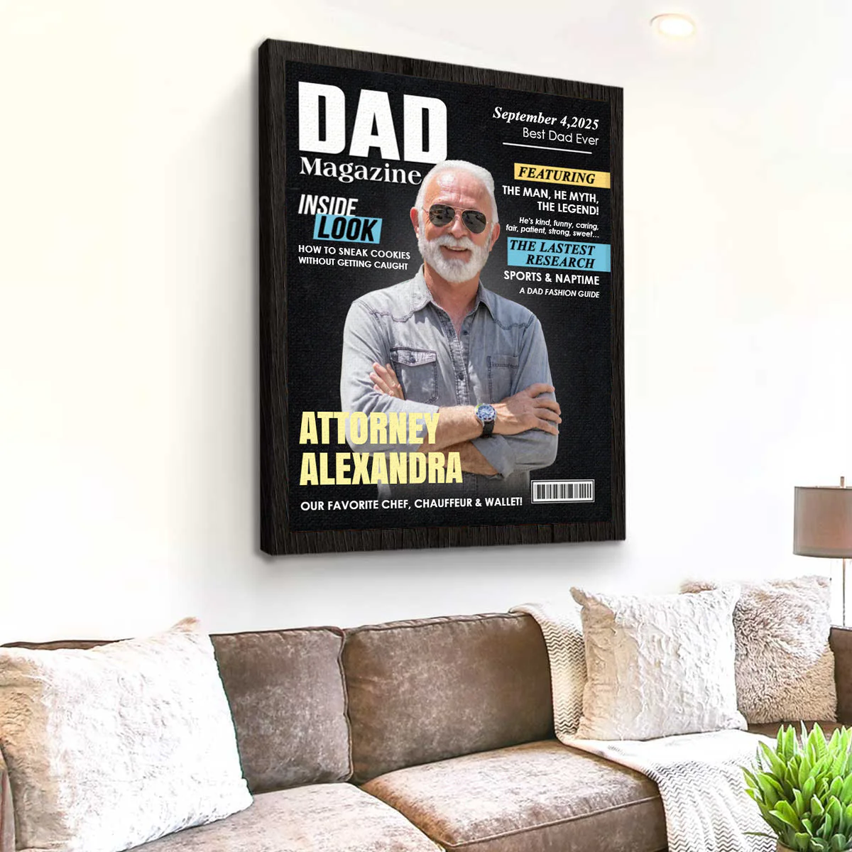 Dad Magazine Cover Gift, Custom Dad Photo Magazine Canvas, Happy Fatherās Day Gift, Meaningful Gift For Father, Birthday Gift For Dad - Image 5
