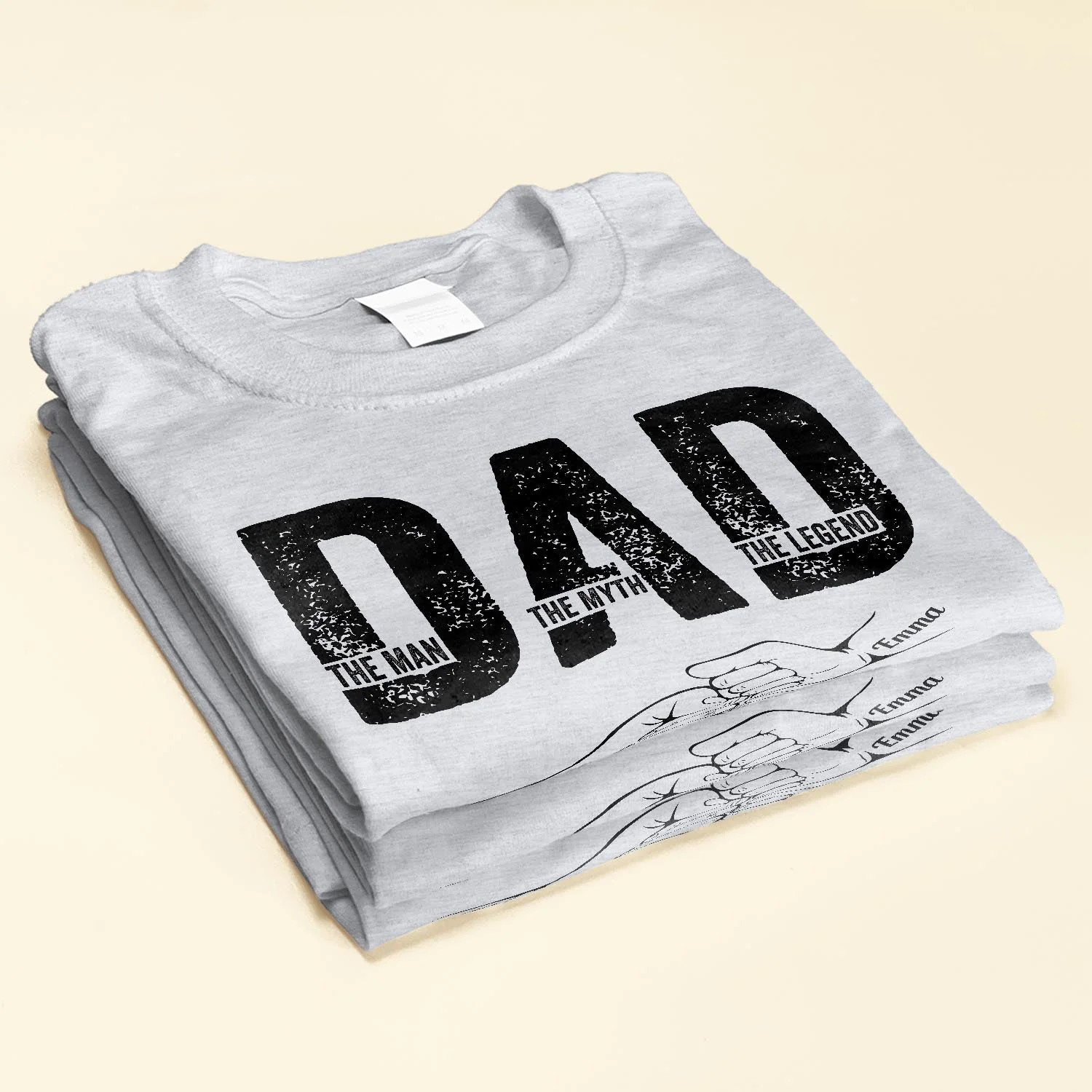 Dad The Man The Myth The Legend - Personalized T shirt Gift For Father, Grandpa - Image 2