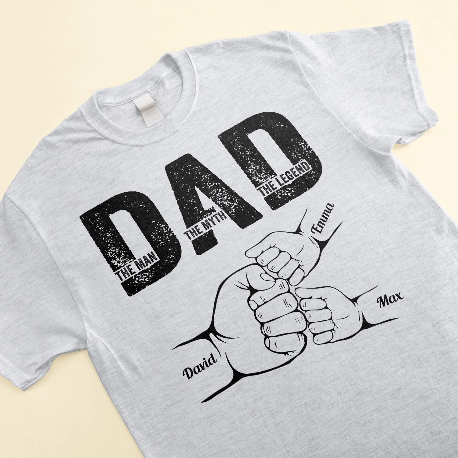 Dad The Man The Myth The Legend - Personalized T shirt Gift For Father, Grandpa - Image 3