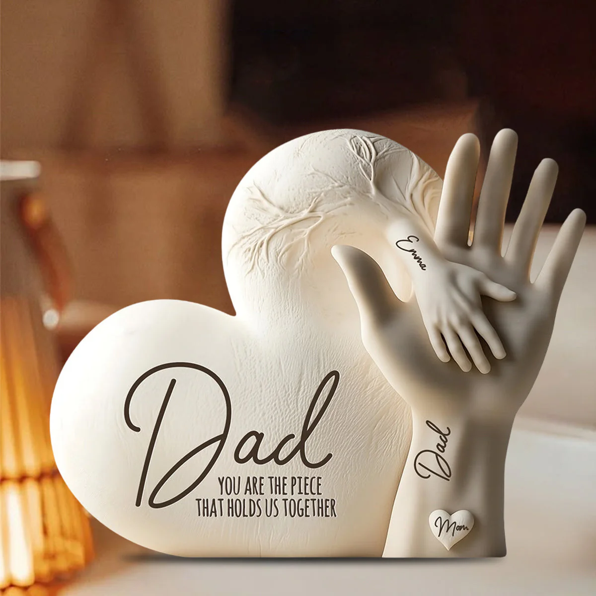 Dad You Are The Piece That Holds Us Together - Personalized Father Custom Shaped Acrylic Plaque - Image 5