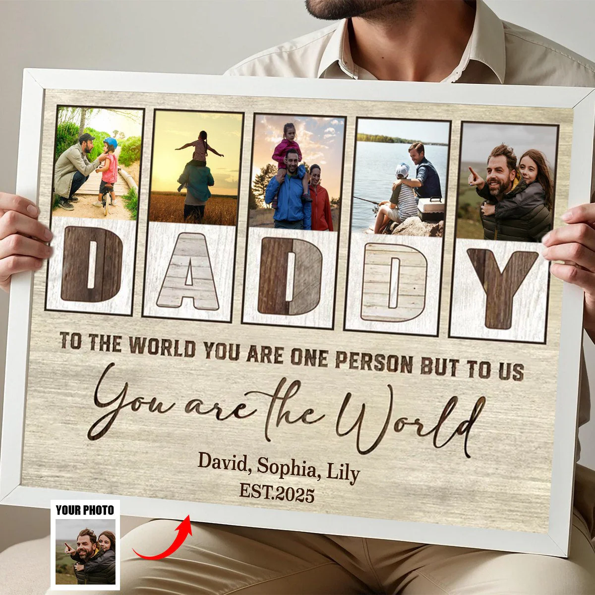 Daddy Custom Photo Canvas – Best Father’s Day Gift - Image 2