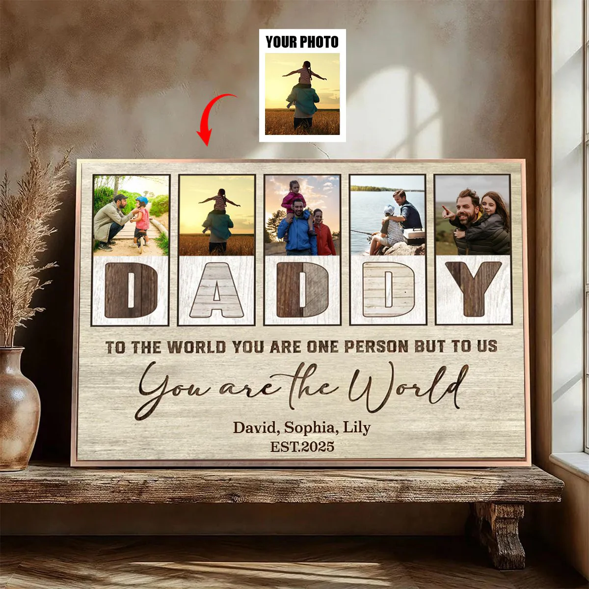 Daddy Custom Photo Canvas – Best Father’s Day Gift - Image 3
