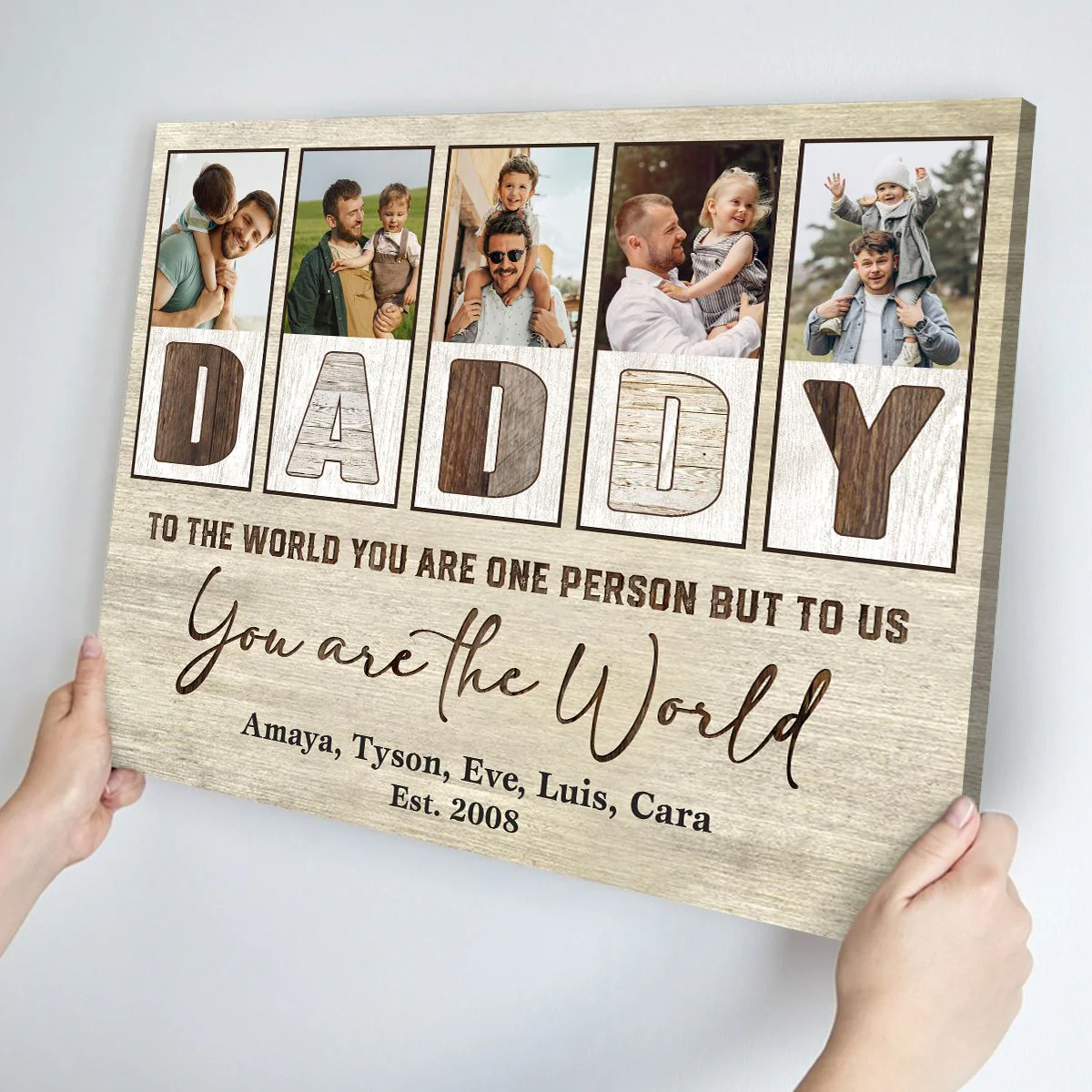 Daddy Custom Photo Canvas – Best Father’s Day Gift - Image 5