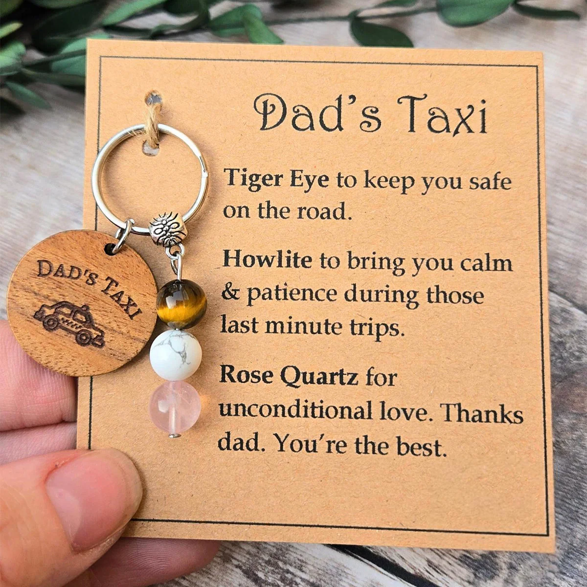DADS TAXI crystal keyring. funny novelty gift for dad,driving test,Fathers day - Image 2