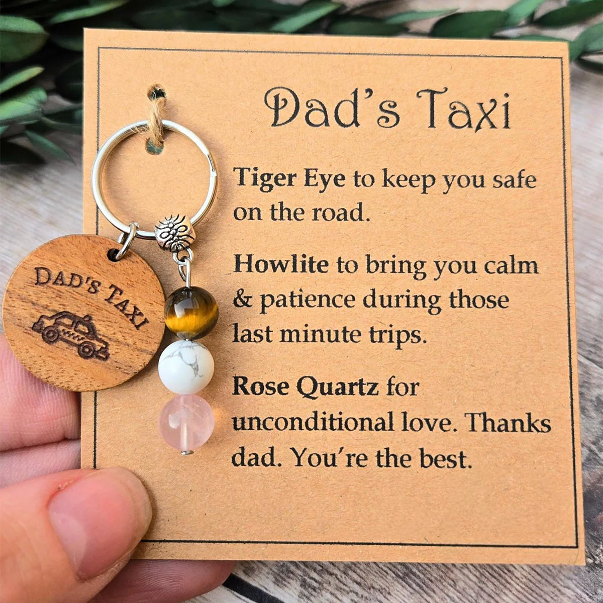 DADS TAXI crystal keyring. funny novelty gift for dad,driving test,Fathers day - Image 4