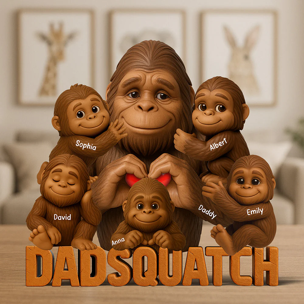Dadsquatch" Custom Acrylic Plaque – Funny & Personalized Gift For Dad - Image 2