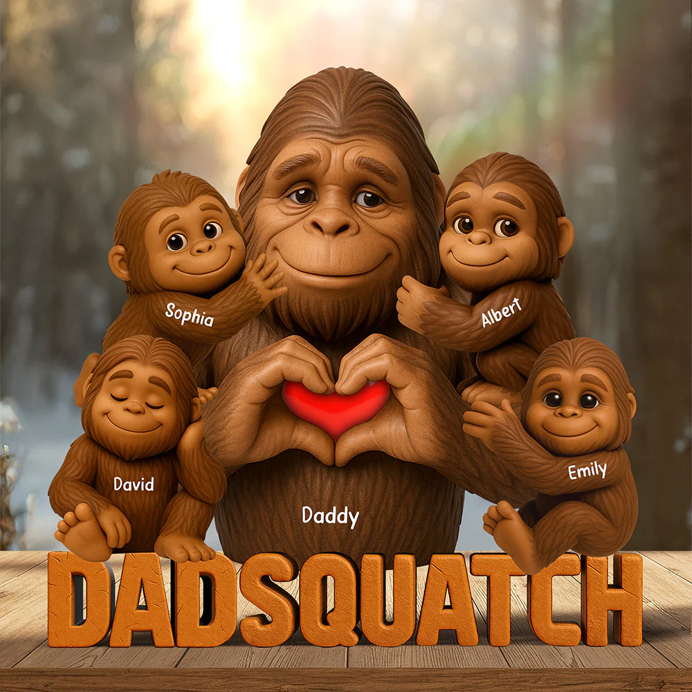 Dadsquatch" Custom Acrylic Plaque – Funny & Personalized Gift For Dad - Image 3