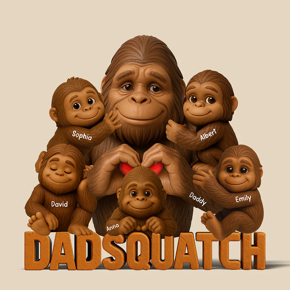 Dadsquatch" Custom Acrylic Plaque – Funny & Personalized Gift For Dad - Image 4