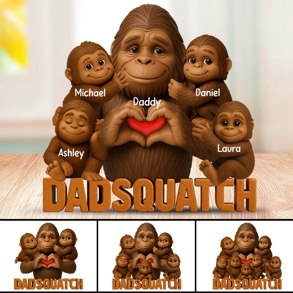 Dadsquatch" Custom Acrylic Plaque – Funny & Personalized Gift For Dad - Image 5