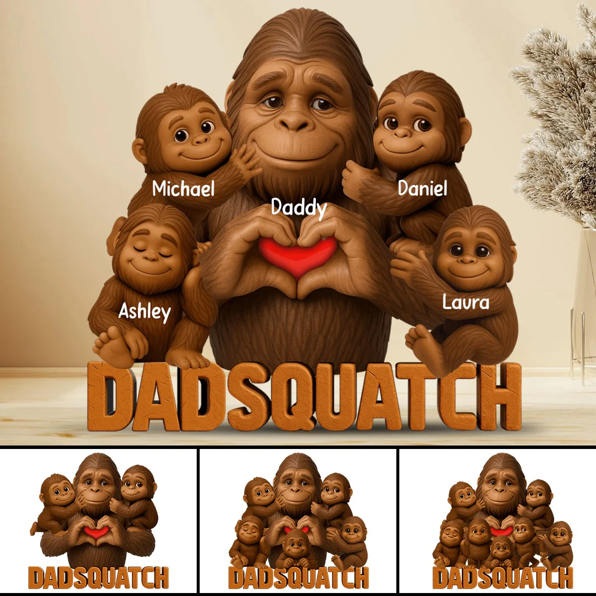 Dadsquatch" Custom Acrylic Plaque – Funny & Personalized Gift For Dad - Image 6