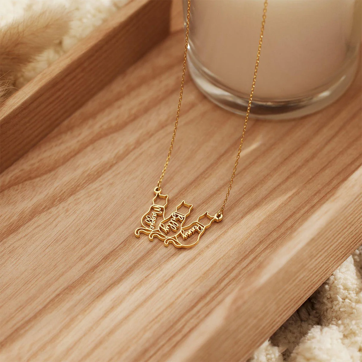 Dainty Cat Name Necklace, Minimalist Necklace, Cat Lovers Gift,Mothers Day Gift - Image 6