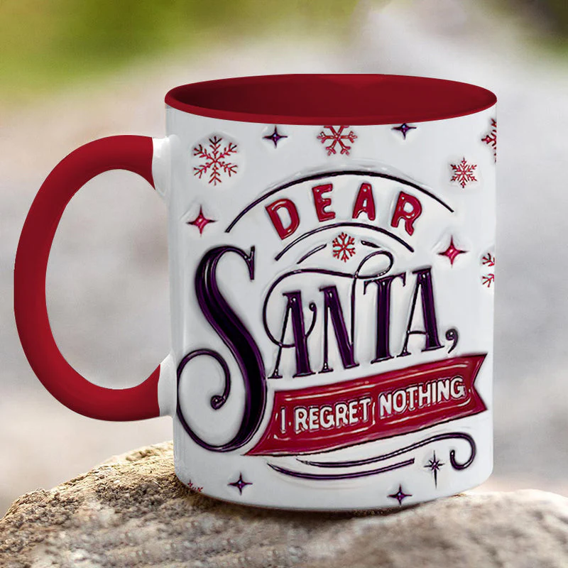 Dear Santa I regret nothing Cute Dog Puppy Pet Personalized Accent Mug - Image 2
