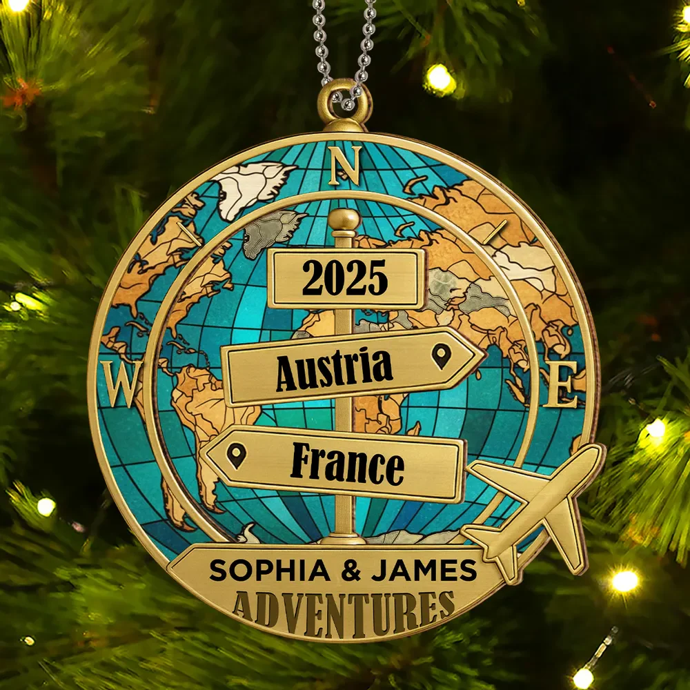 Destination Of All Year - Personalized Custom Acrylic Ornament - Image 2