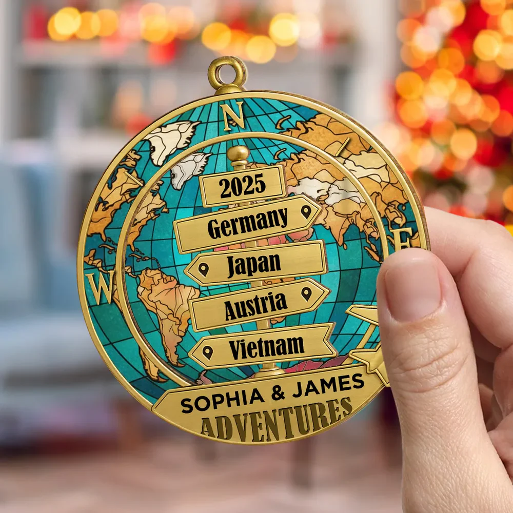 Destination Of All Year - Personalized Custom Acrylic Ornament - Image 3