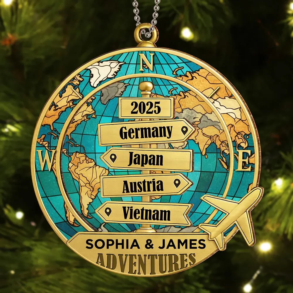 Destination Of All Year - Personalized Custom Acrylic Ornament - Image 4